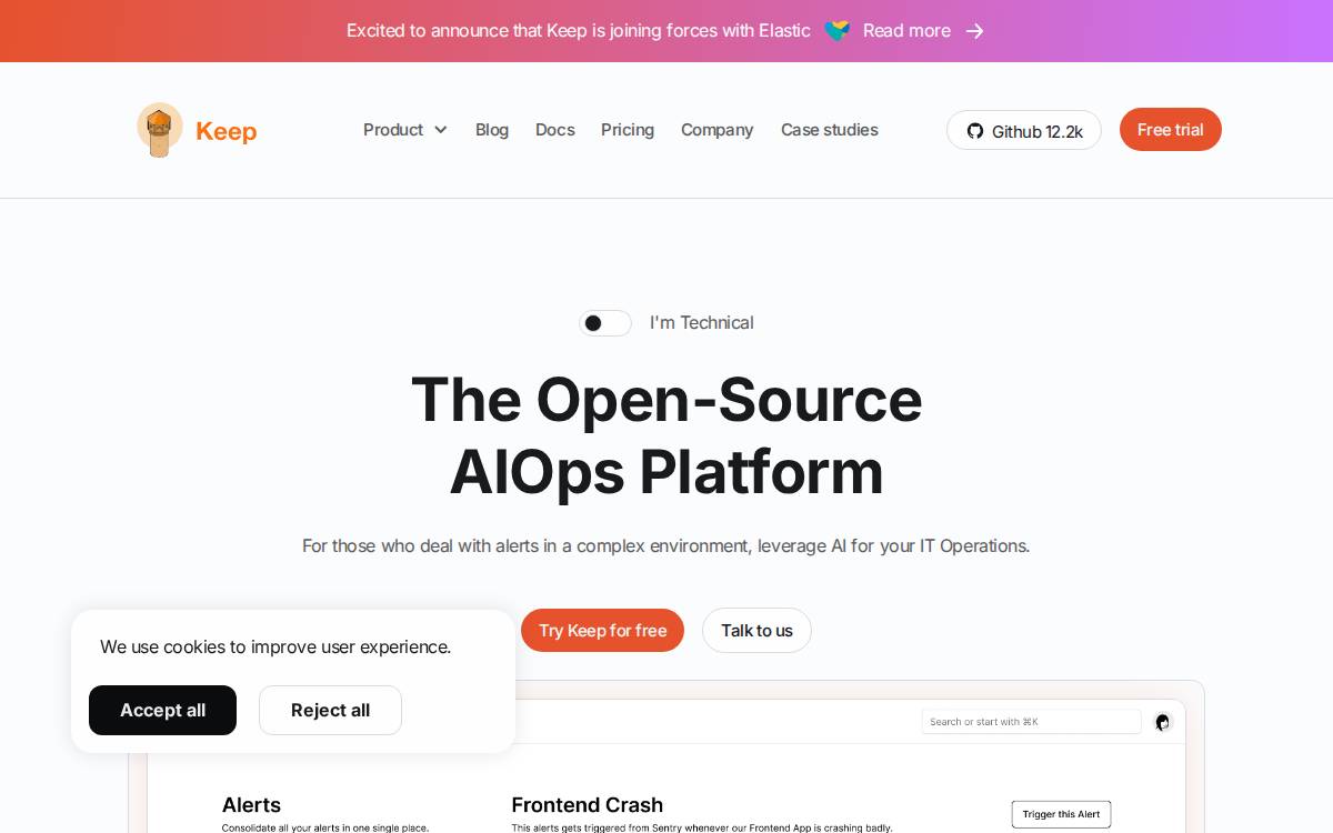 Keep website preview