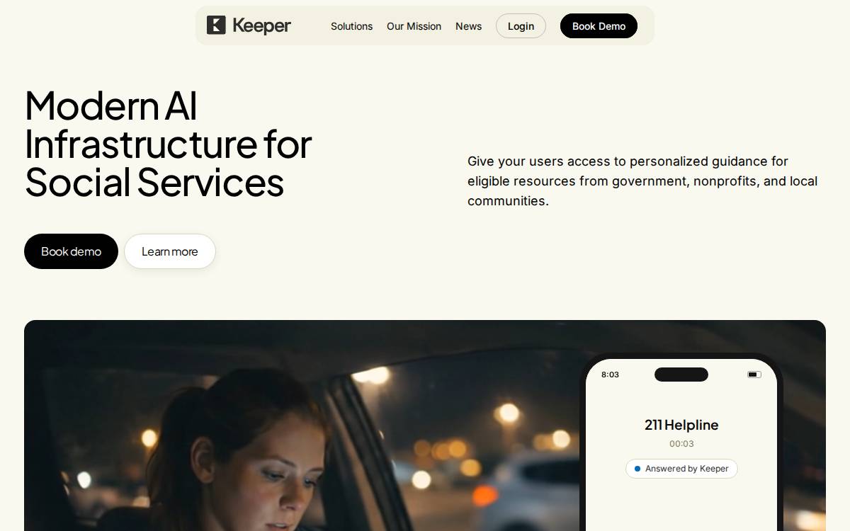 Keeper website preview