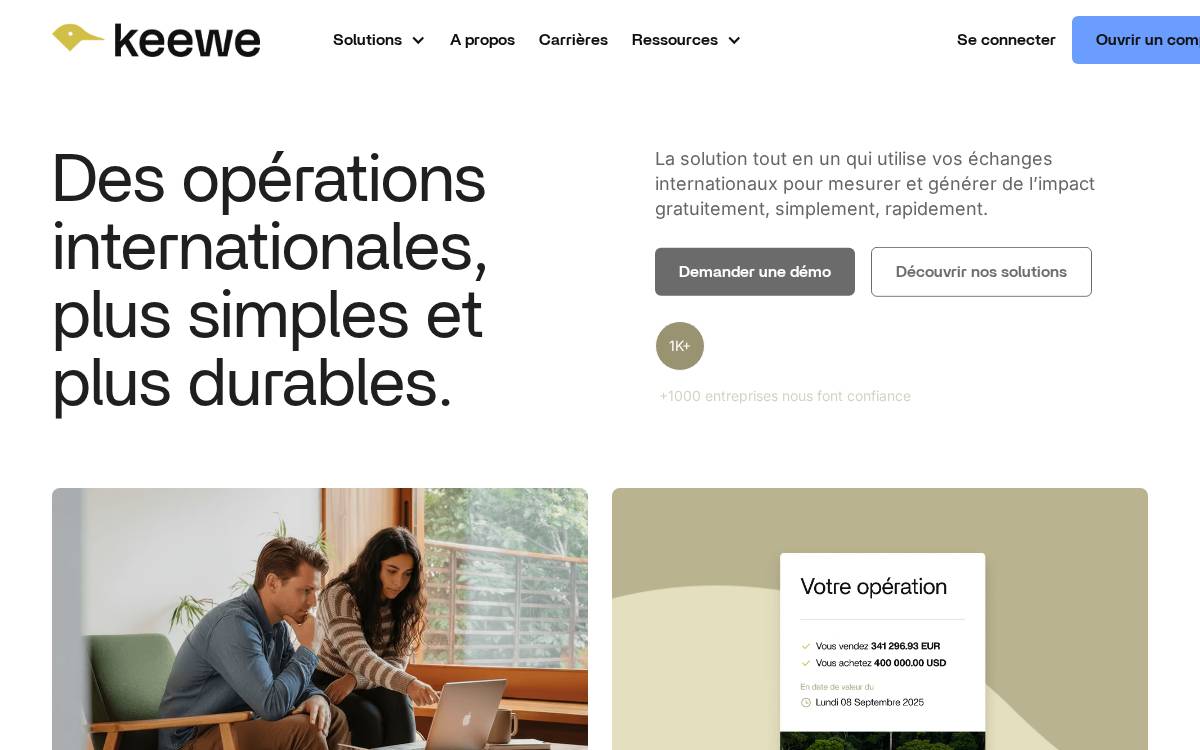 Keewe website preview