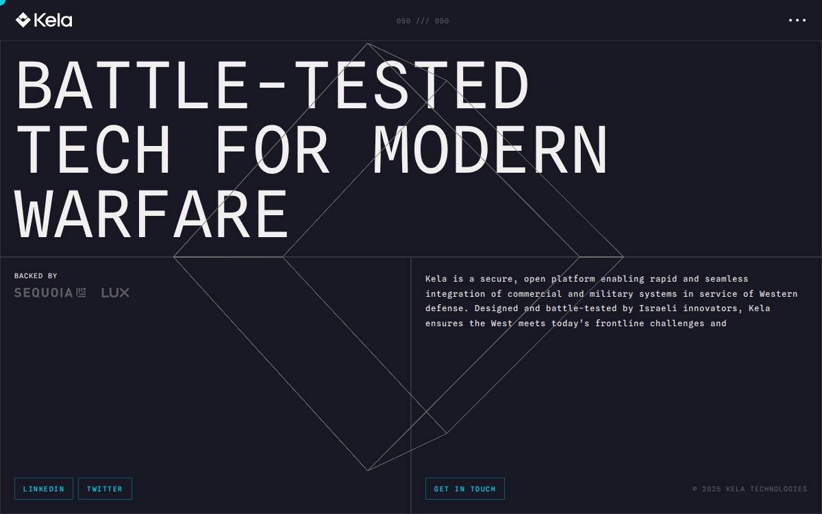 Kela Technologies website preview