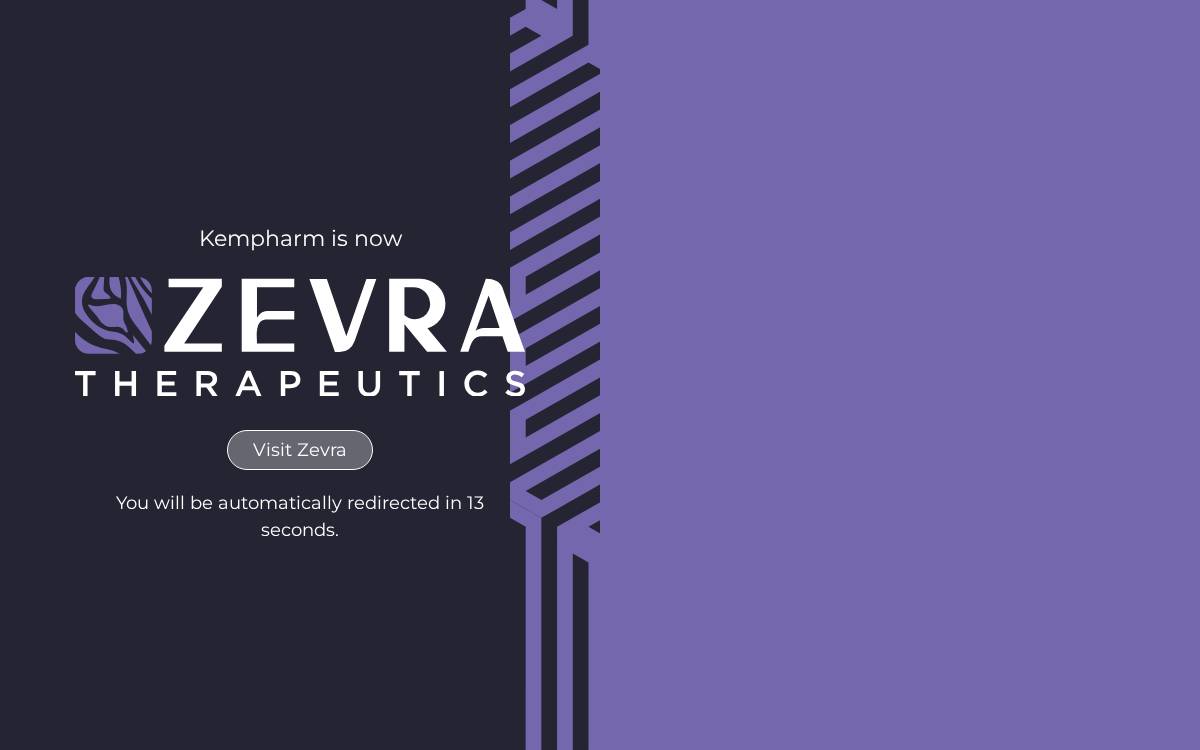 Kempharm website preview