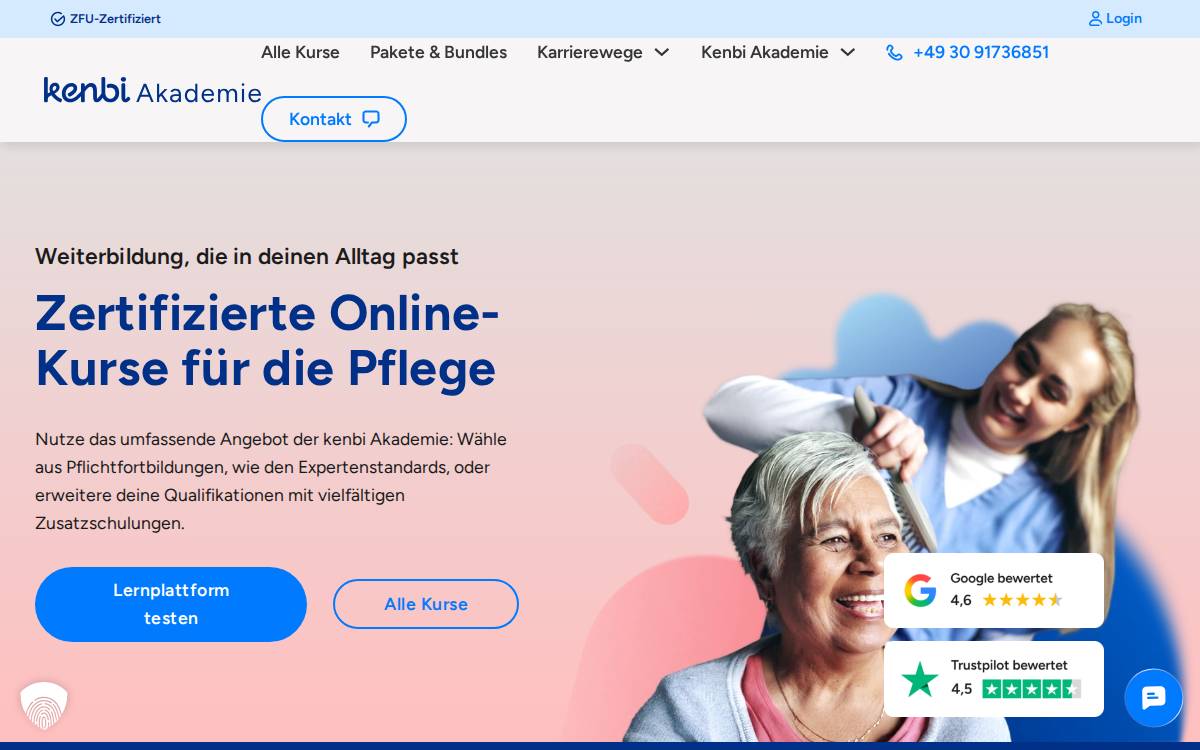 Kenbi Akademie website preview