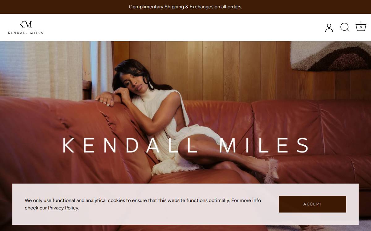 Kendall Miles Designs website preview