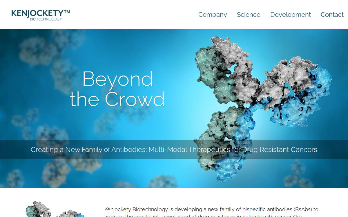 Kenjockety Biotechnology website preview