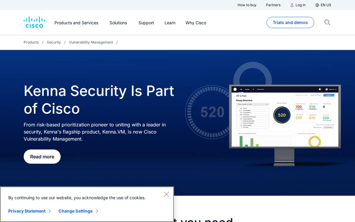 Kenna Security website preview