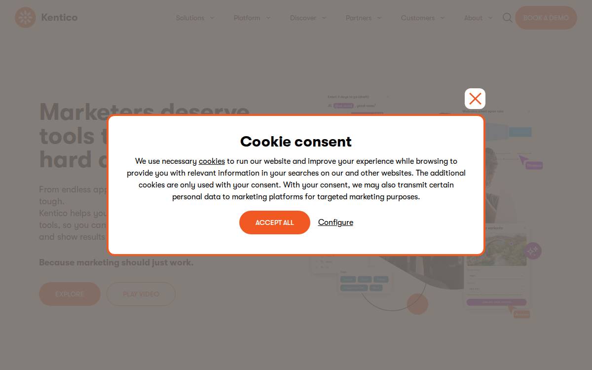 Kentico website preview