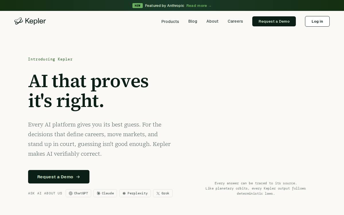 Kepler website preview