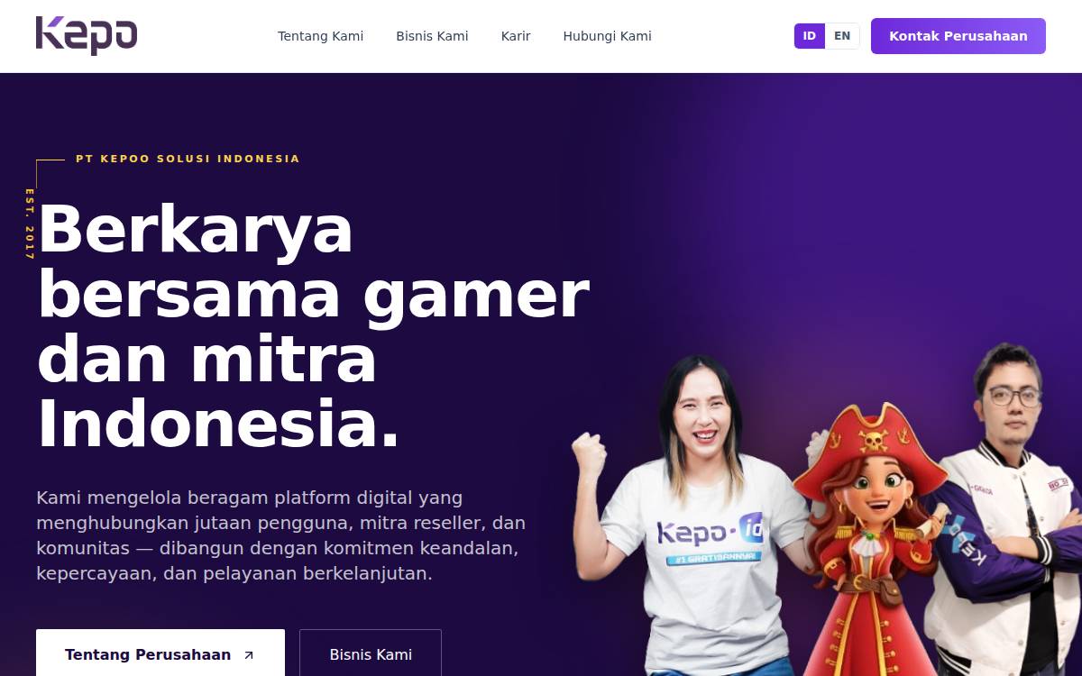 Kepoo website preview