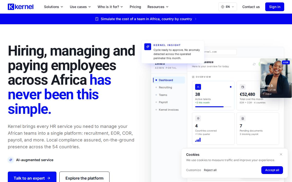 Kernel website preview