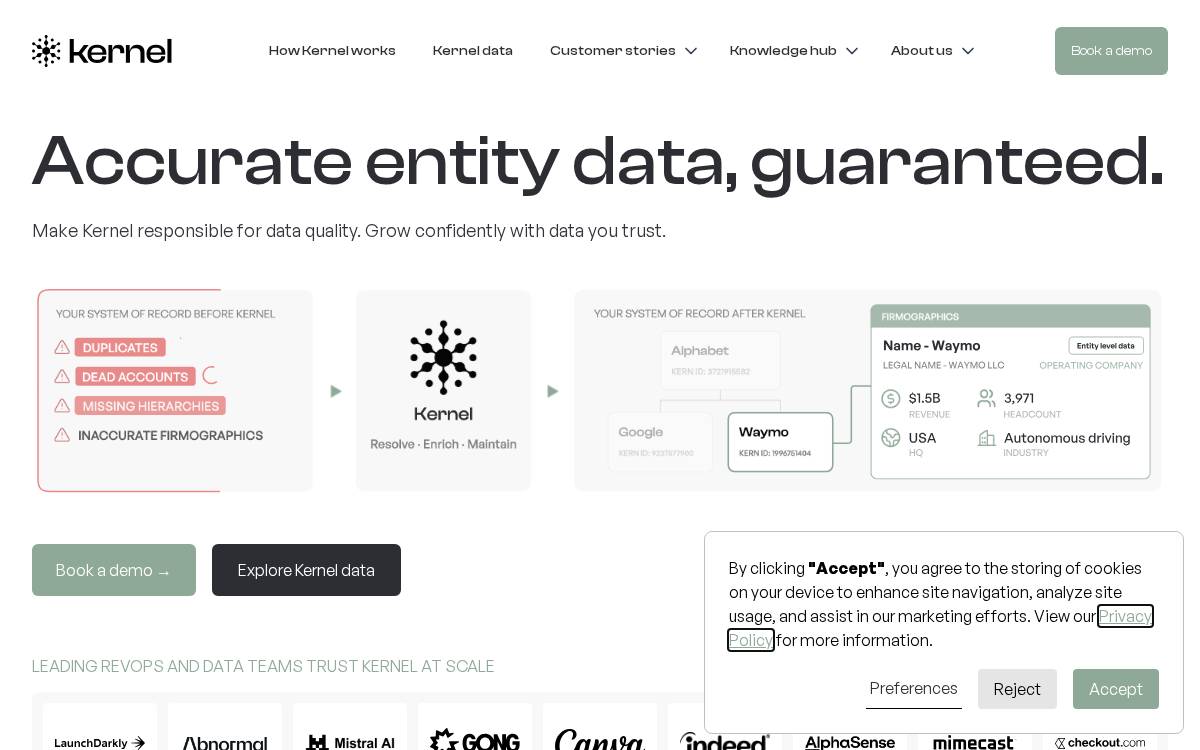 Kernel website preview