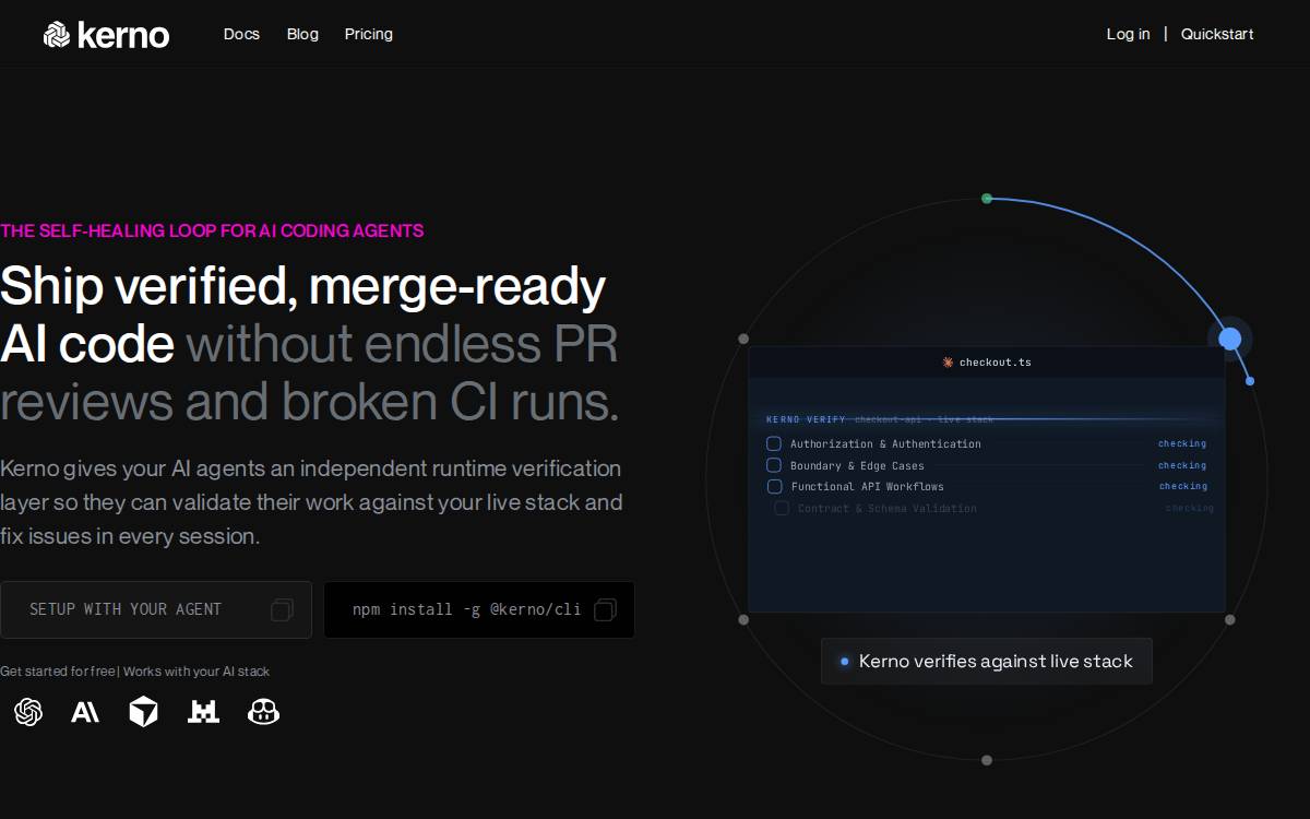 Kerno website preview