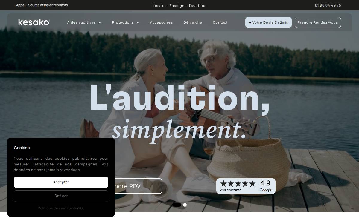 Kesako website preview
