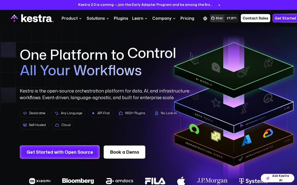 Kestra website preview