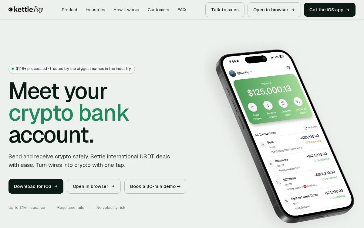 KettlePay website preview