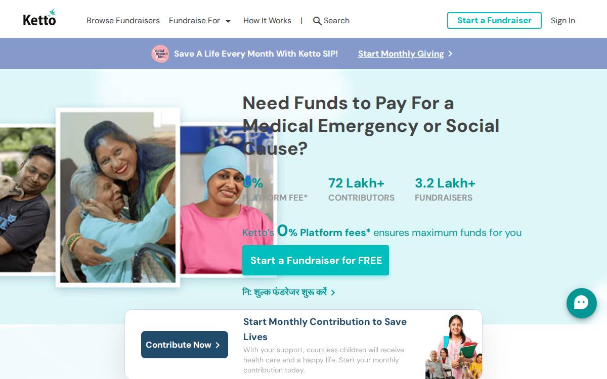 Ketto website preview