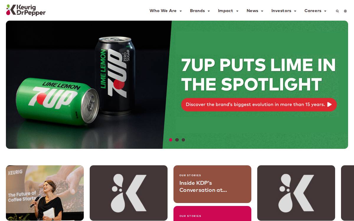 Keurig Dr Pepper website preview