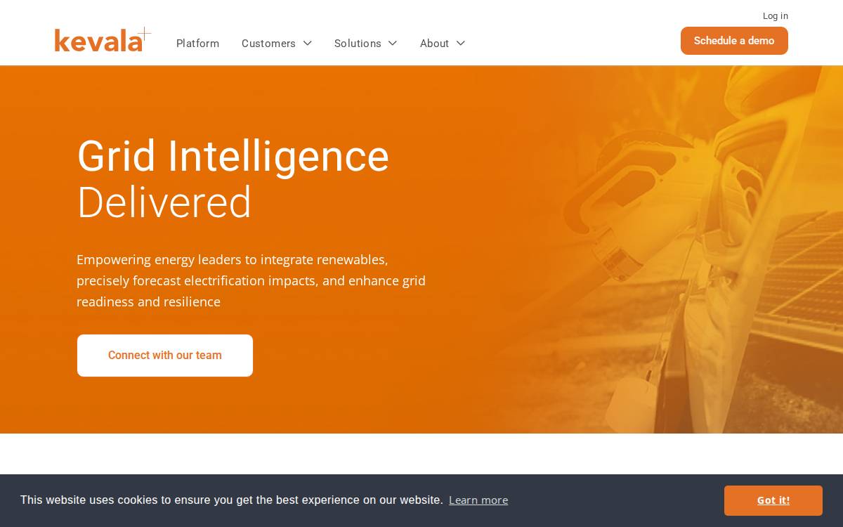 Kevala website preview