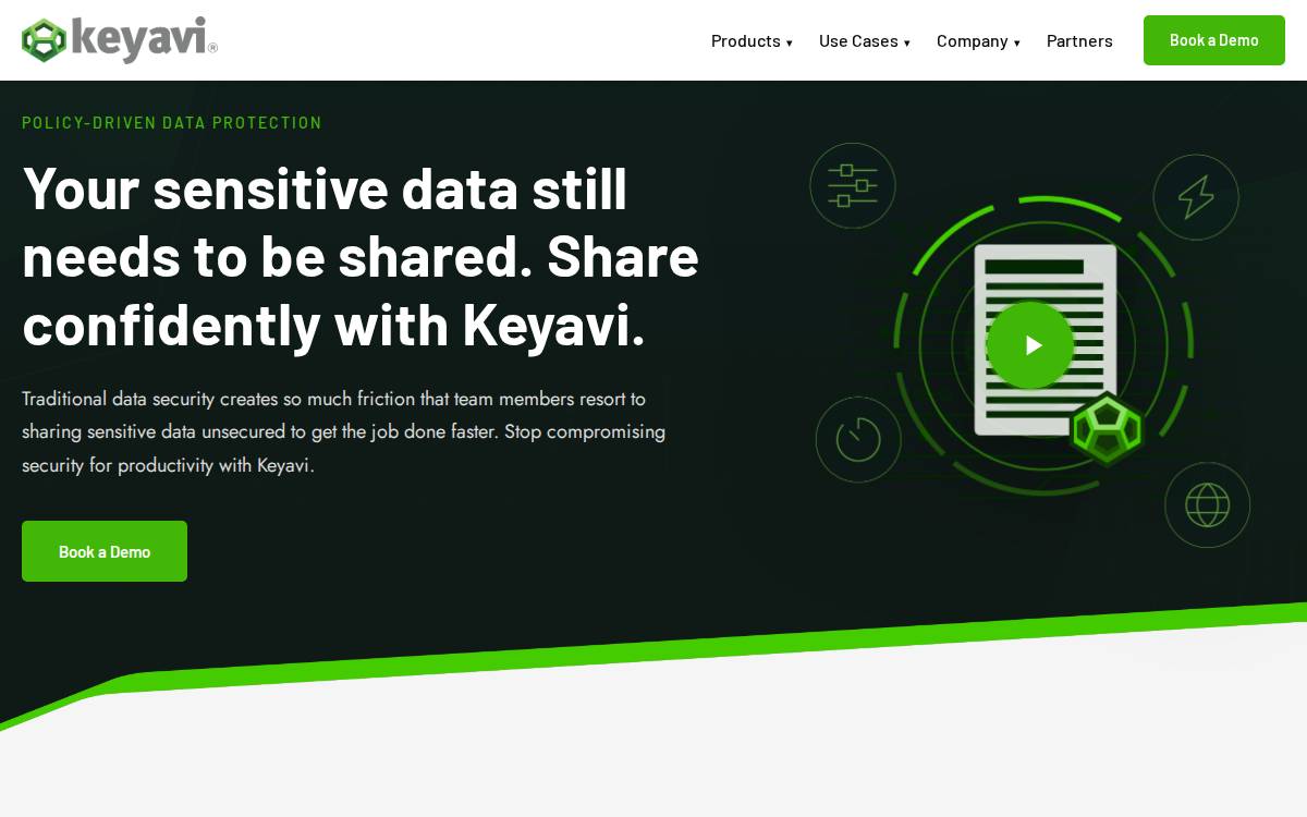 Keyavi Data website preview