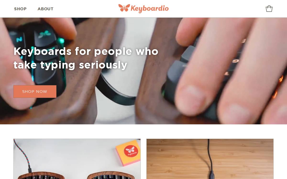 Keyboard website preview