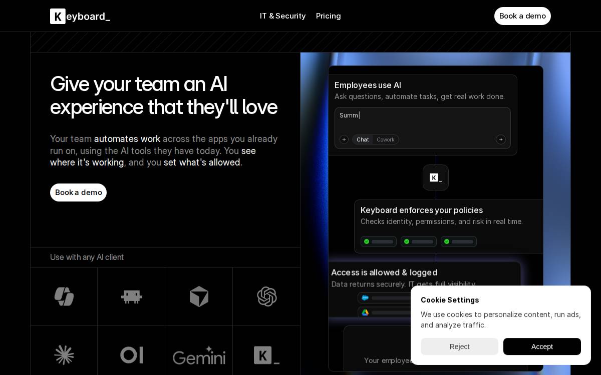 Keyboard website preview