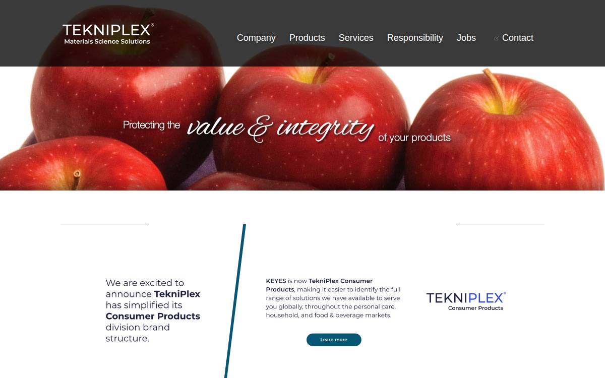 Keyes Packaging website preview