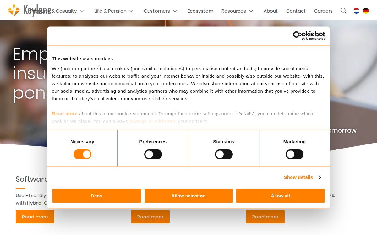 Keylane website preview