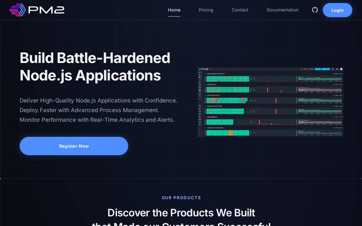 Keymetrics website preview