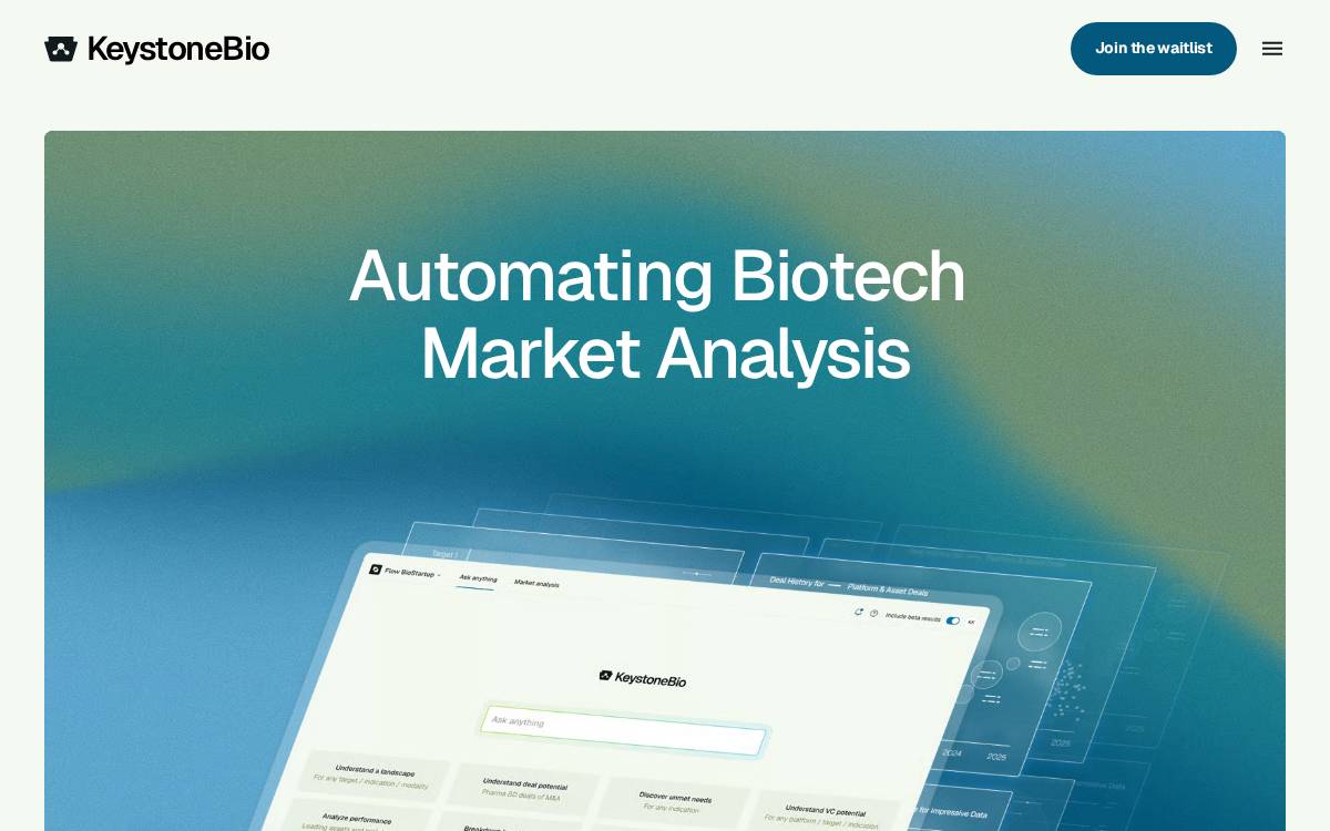 KeystoneBio website preview