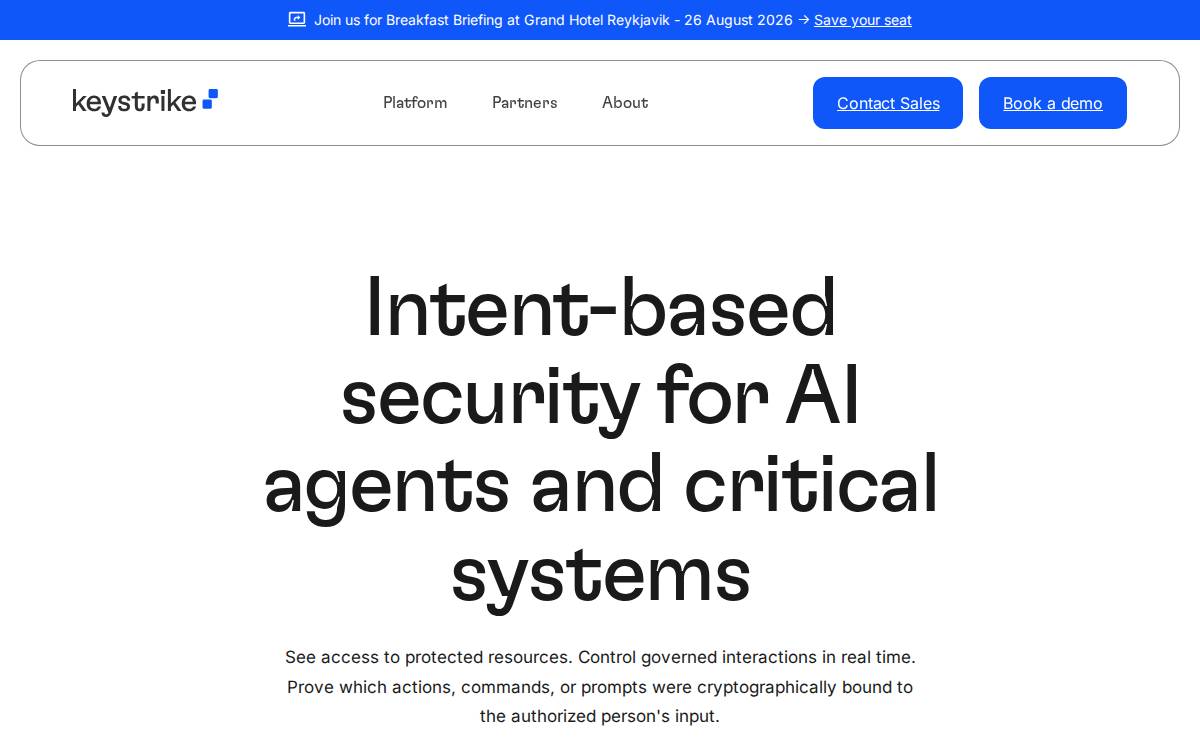 KeyStrike website preview