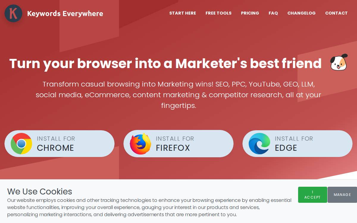 Keywordseverywhere website preview