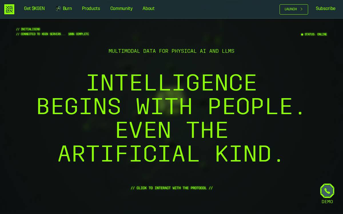 Kgen website preview