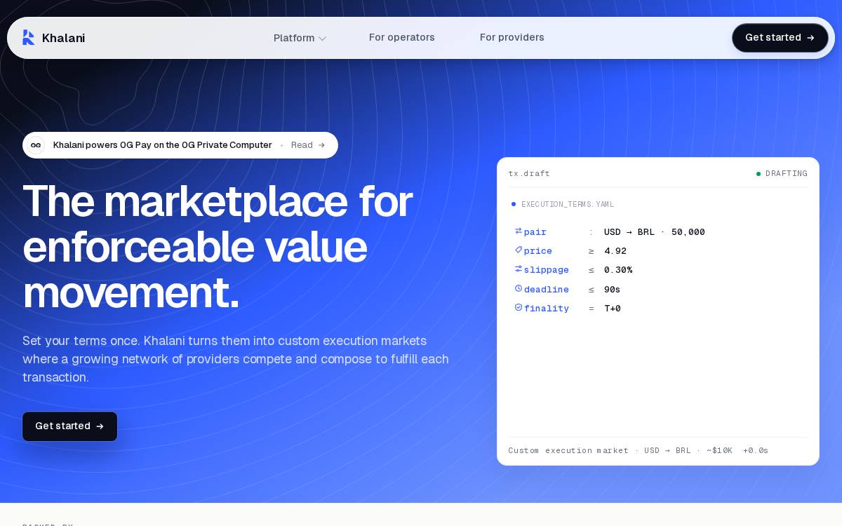 Khalani website preview