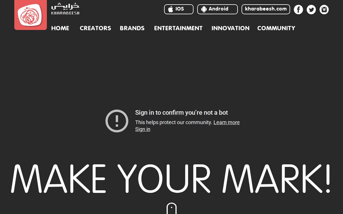 Kharabeesh website preview