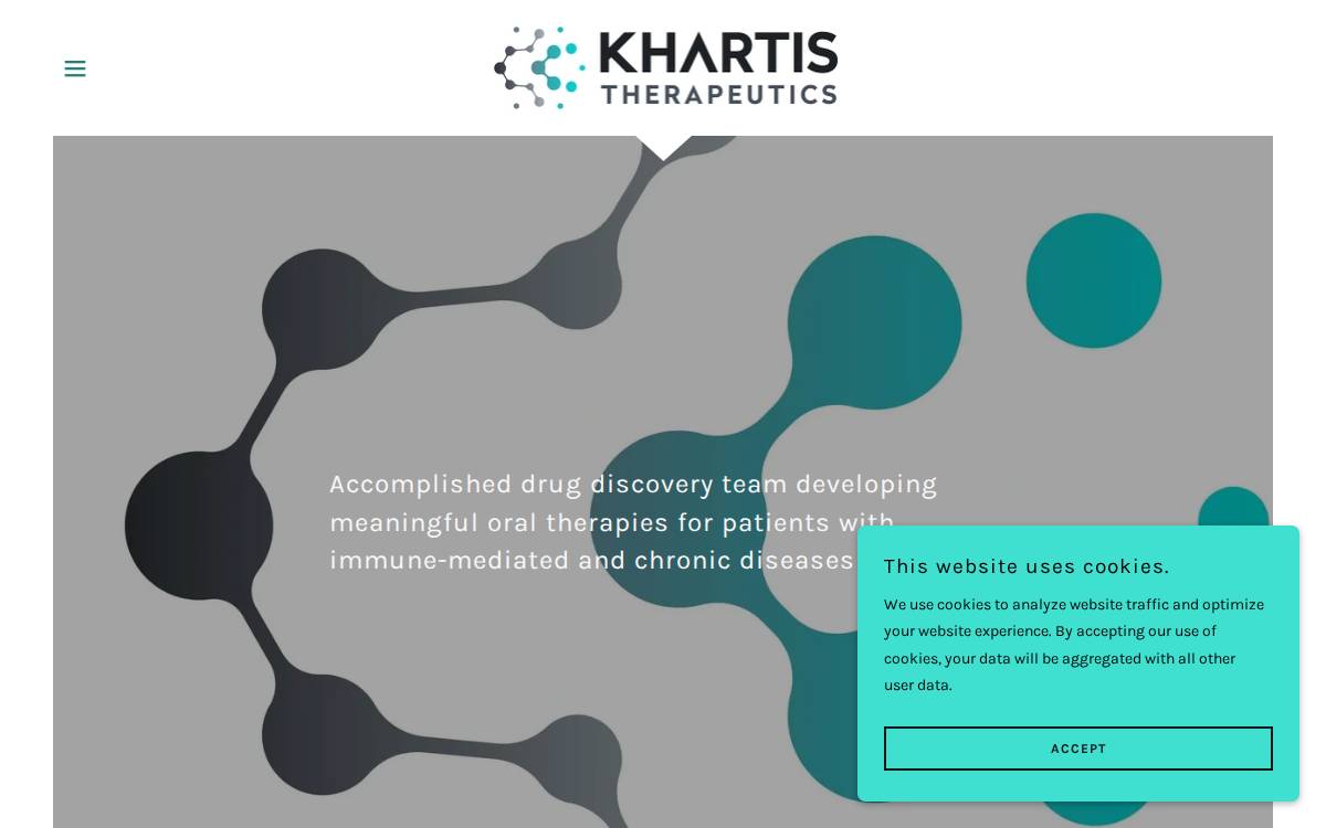 Khartis Therapeutics website preview