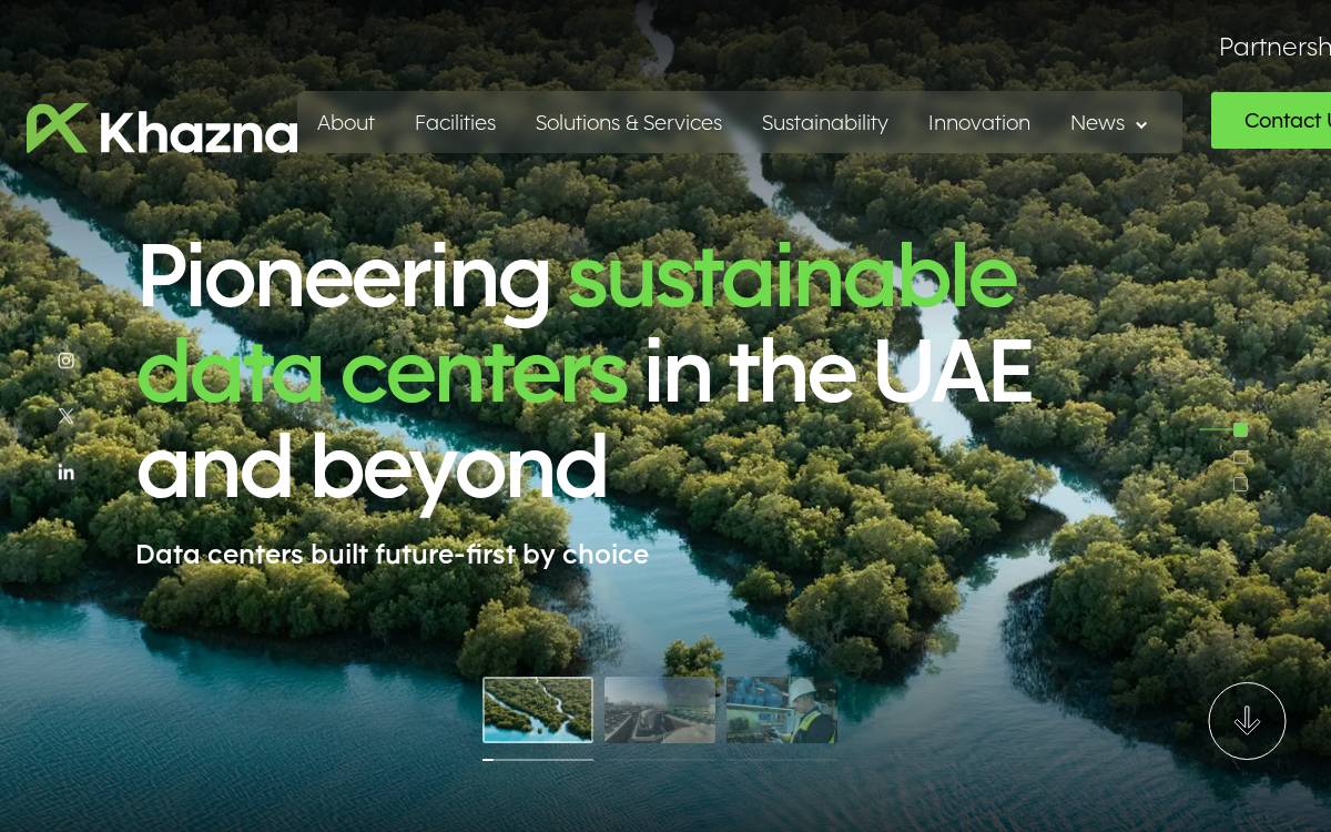 Khazna Data Centers website preview