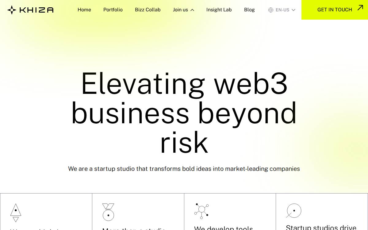 Khiza DAO website preview