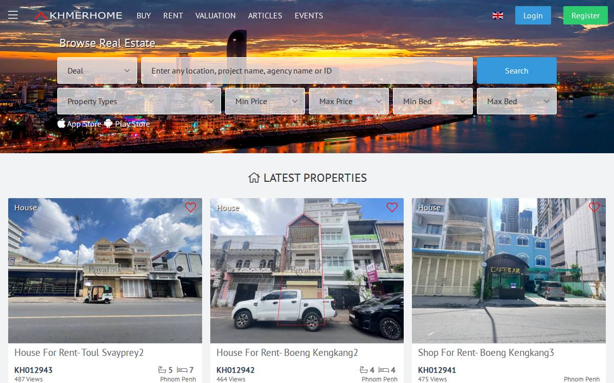 Khmer Home website preview