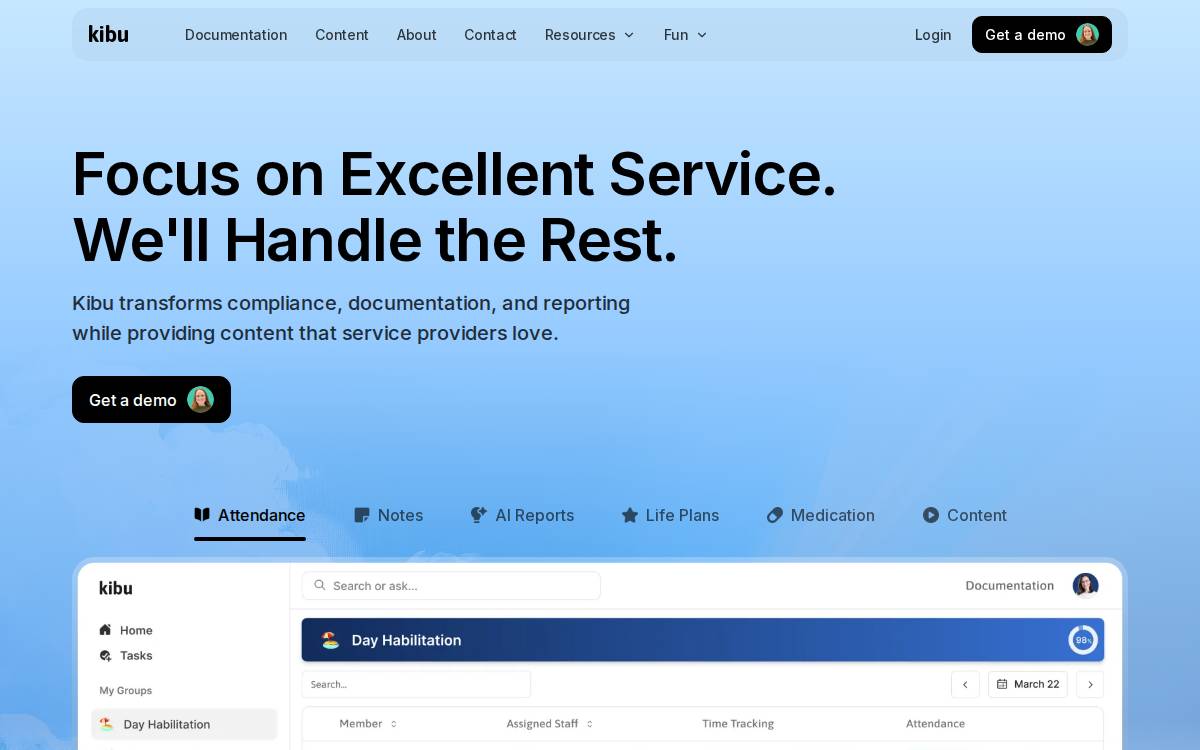 Kibu website preview