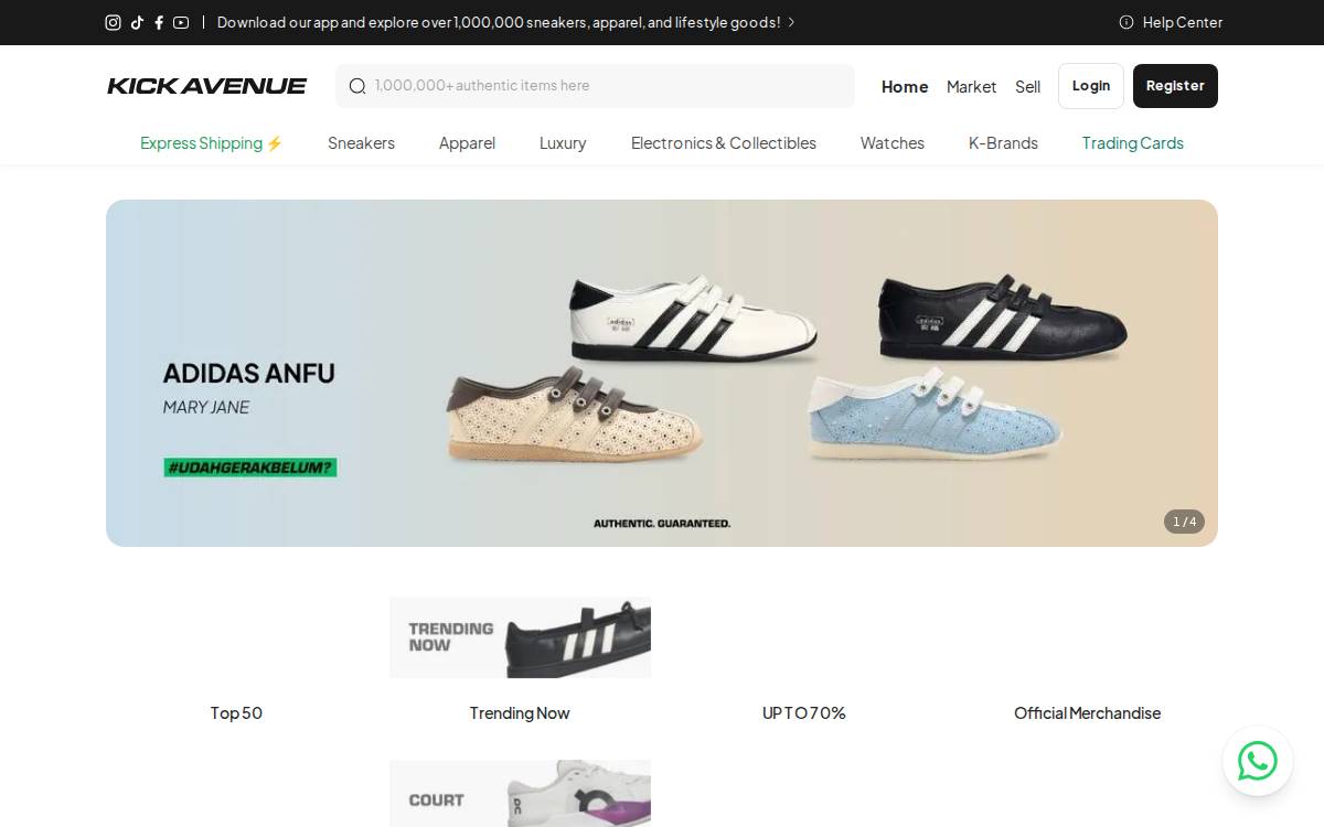 Kick Avenue website preview