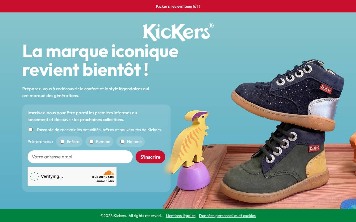 Kickers website preview