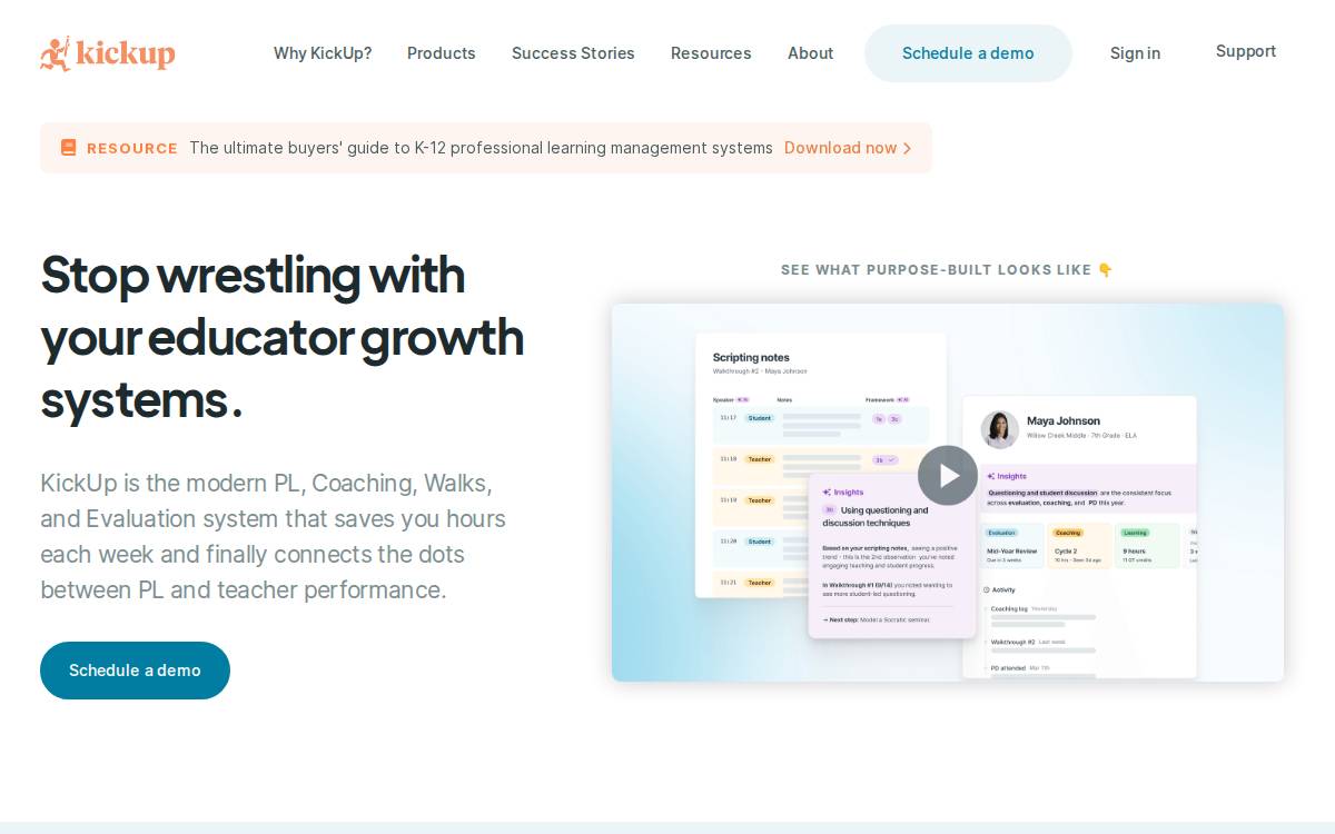 KickUp website preview