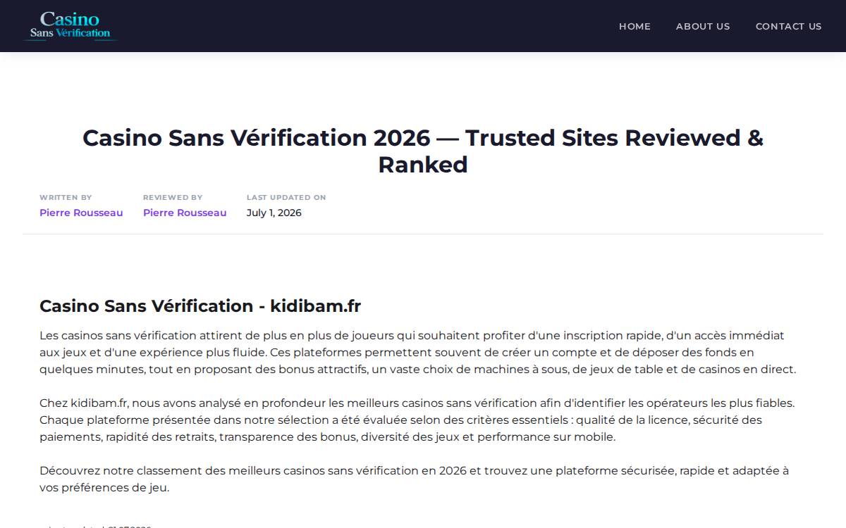 KidiBam website preview
