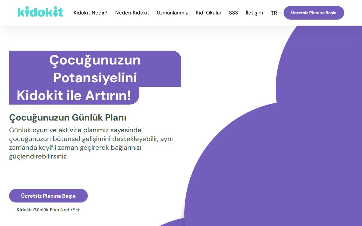 Kidokit website preview