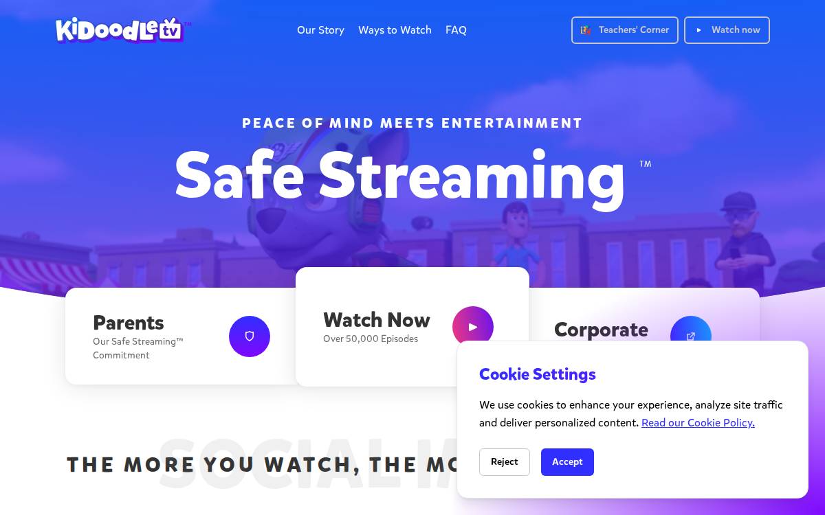 Kidoodle website preview