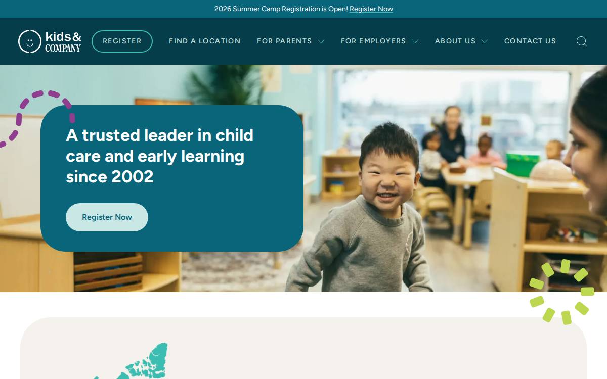 Kidsandcompany website preview