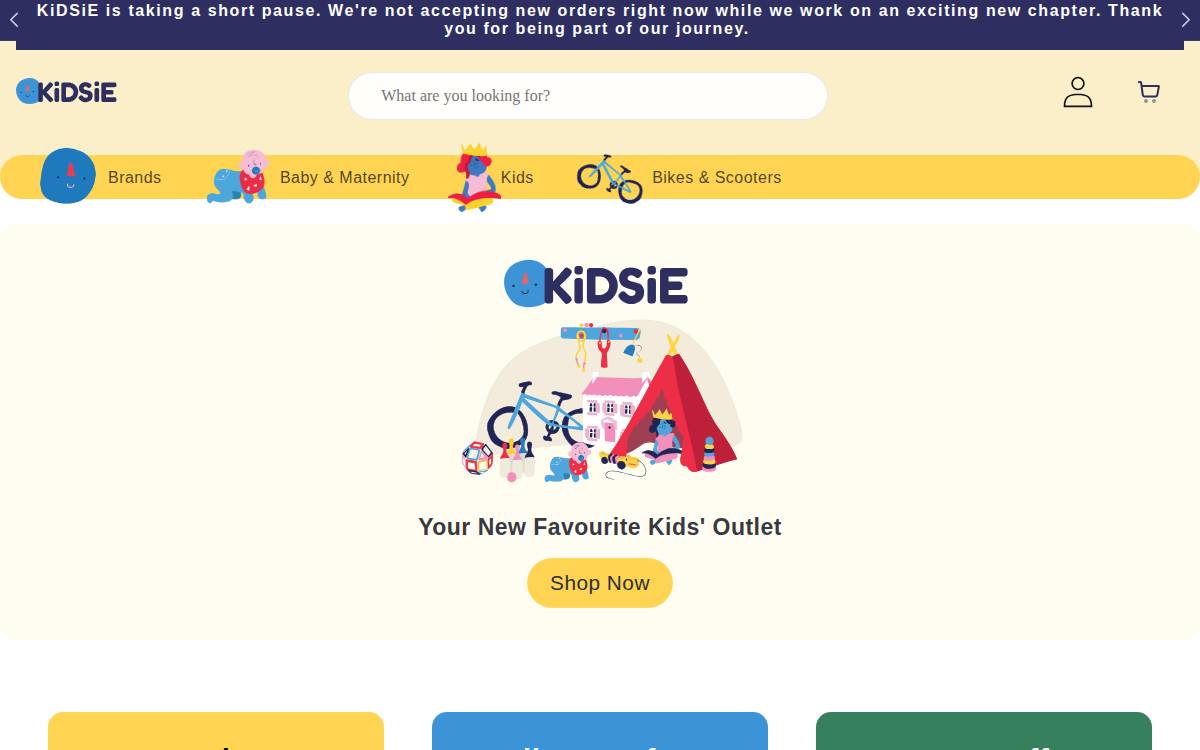 Kidsie website preview