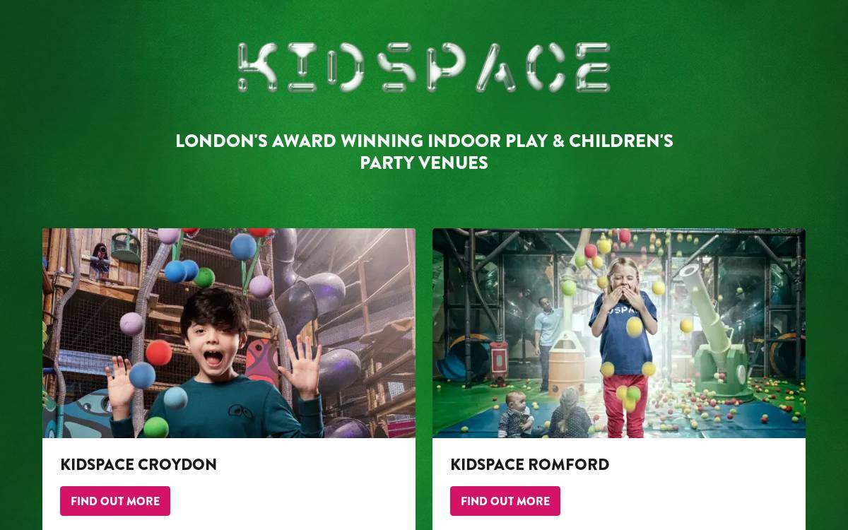 Kidspaceadventures website preview
