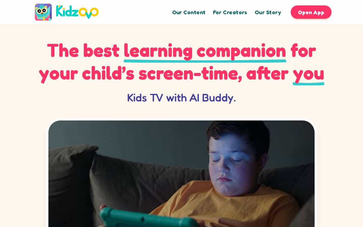 Kidzovo website preview