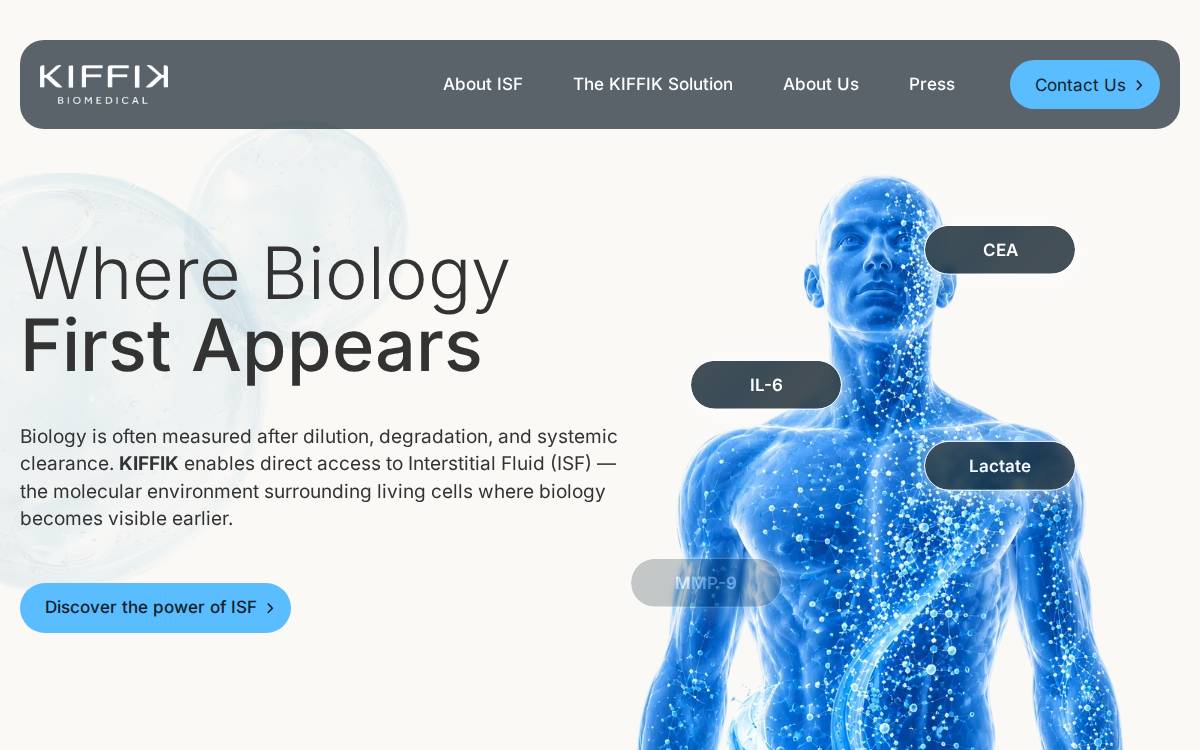 Kiffik Biomedical website preview