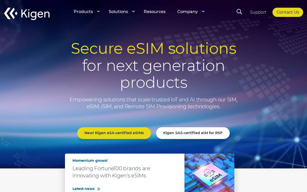 Kigen website preview